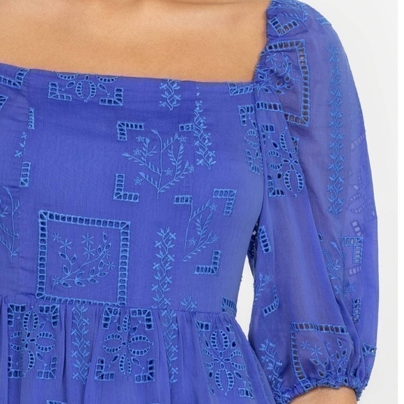 Johnny Was Ella Silk-Blend Geometric Eyelet Minidress
NWT - Picture 4 of 12